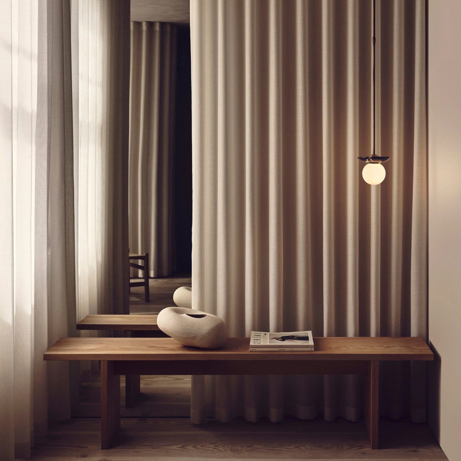 ORBIT STONE DROP ROD - Pendant Light