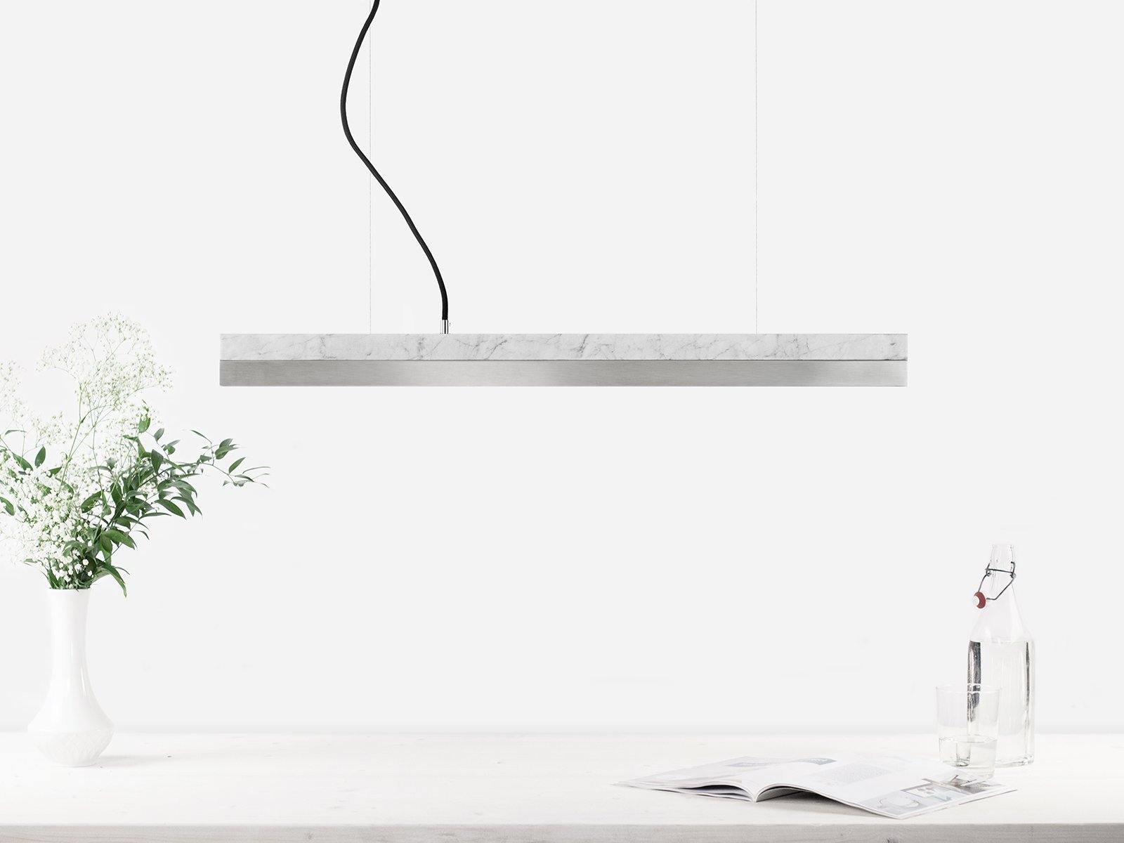MARBLE & STAINLESS STEEL - Pendant Light - Luminesy