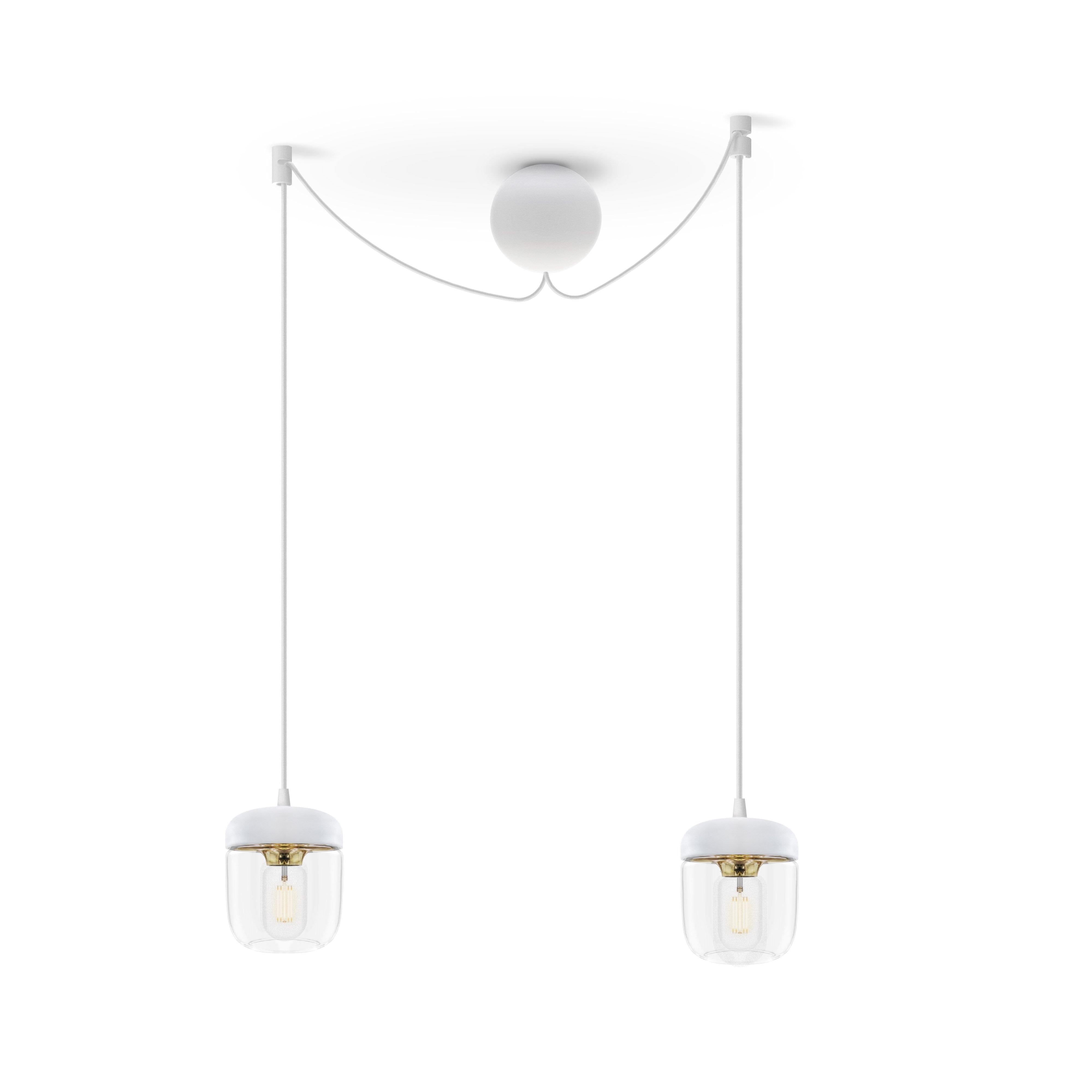 Umage Acorn white pollished brass cluster 