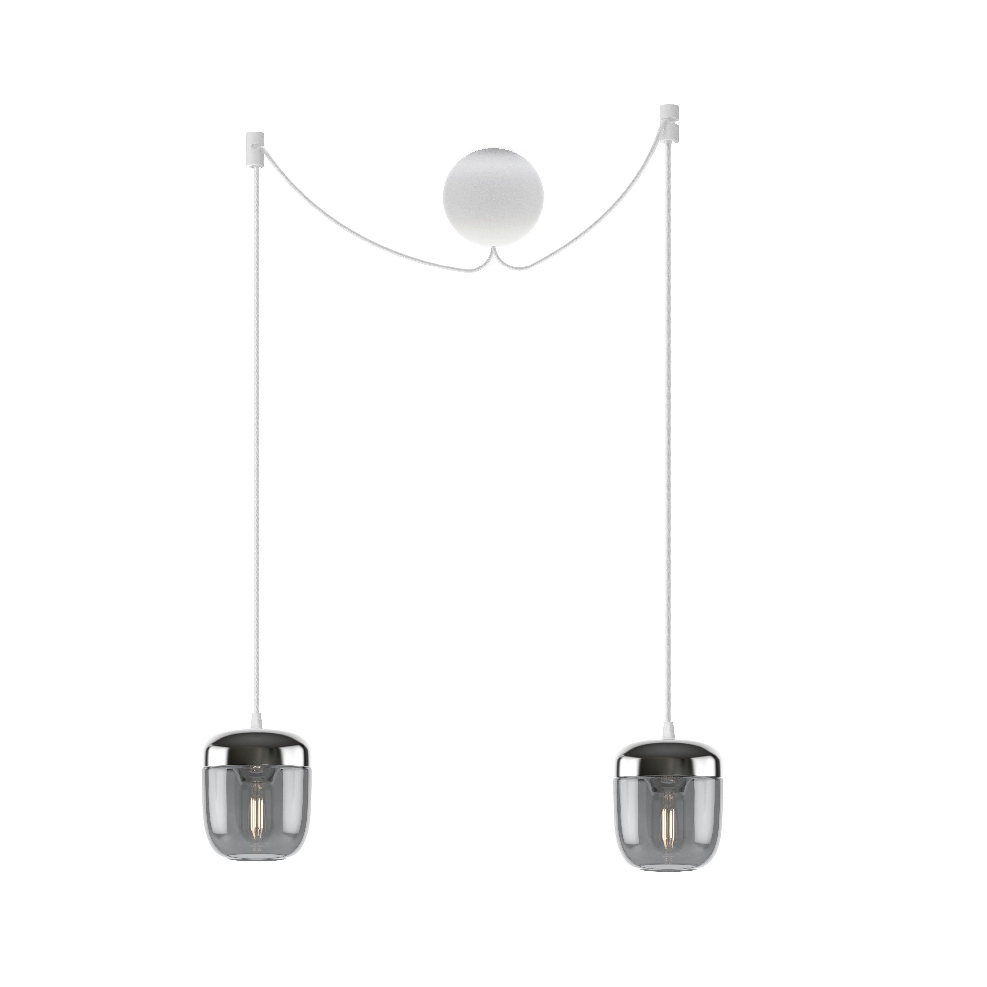 Vita Copenhagen Acorn Smoked Steel suspension light set
