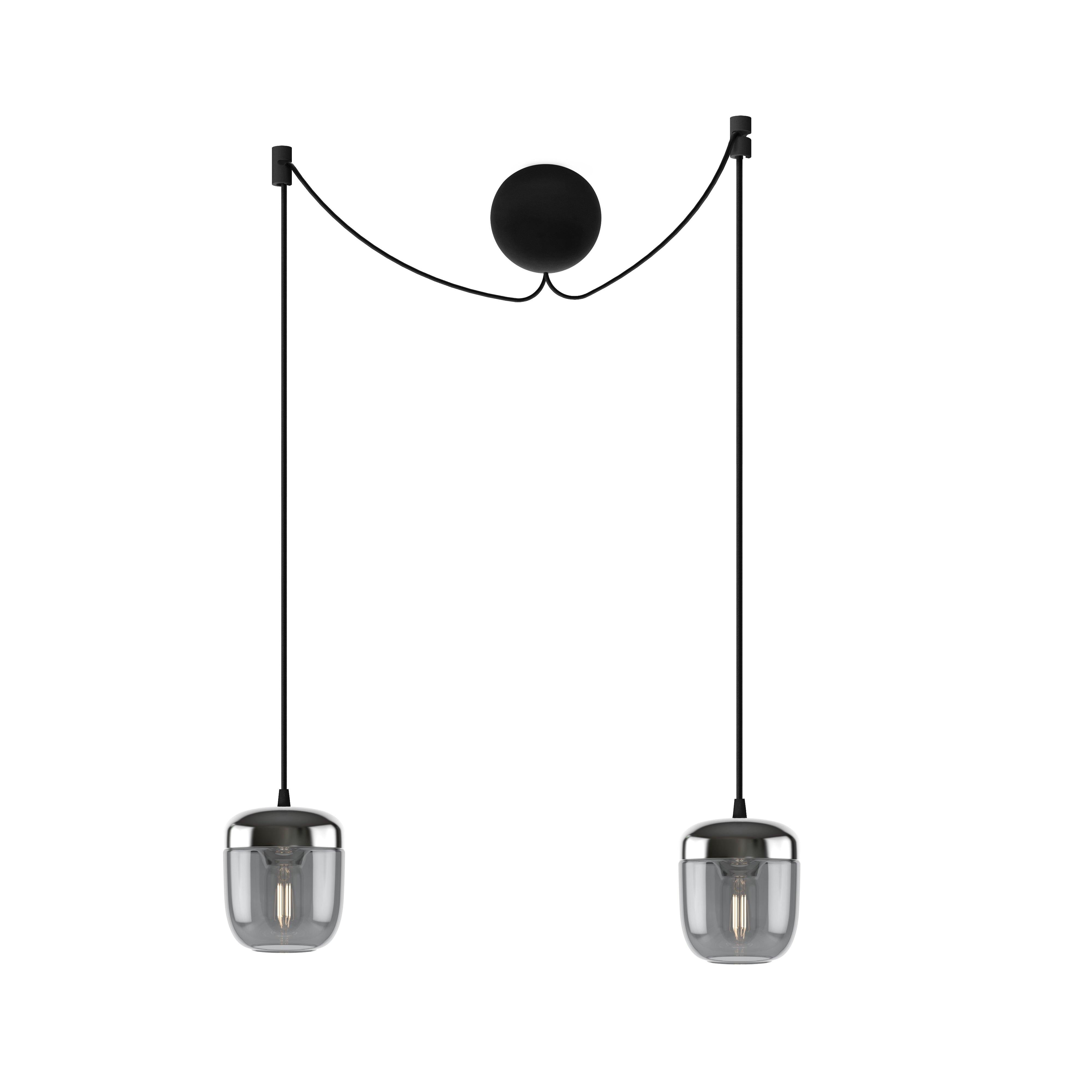 Umage Acorn Smoked Steel pendant cluster
